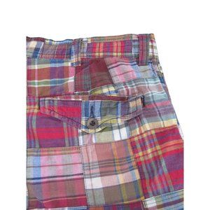 POLO RALPH LAUREN Men's Patchwork Plaid Multi-Pocket Cargo Shorts Size 35